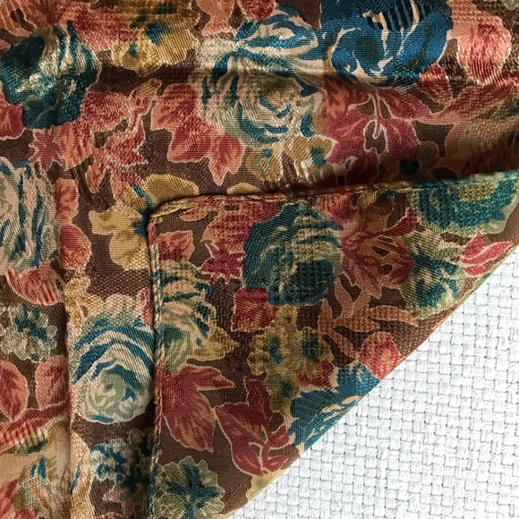 KENZO Unisex Floral Printed Silk Square Scarf Handkerchief - Made in Italy - Picture 5 of 7